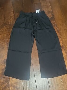 JODIFL XL Black Wide-Leg Drawstring Pants NWT